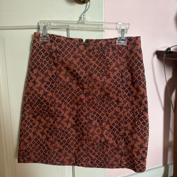 Free people modern femme stretch denim patterned skirt - Picture 3 of 6